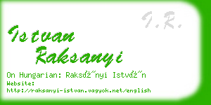 istvan raksanyi business card